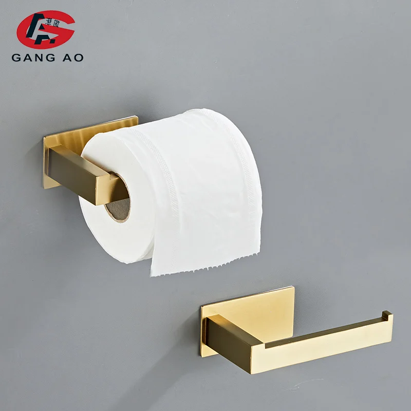 Bathroom Hardware Set Paper Holder Towel Rack Robe Hook Stainless Steel