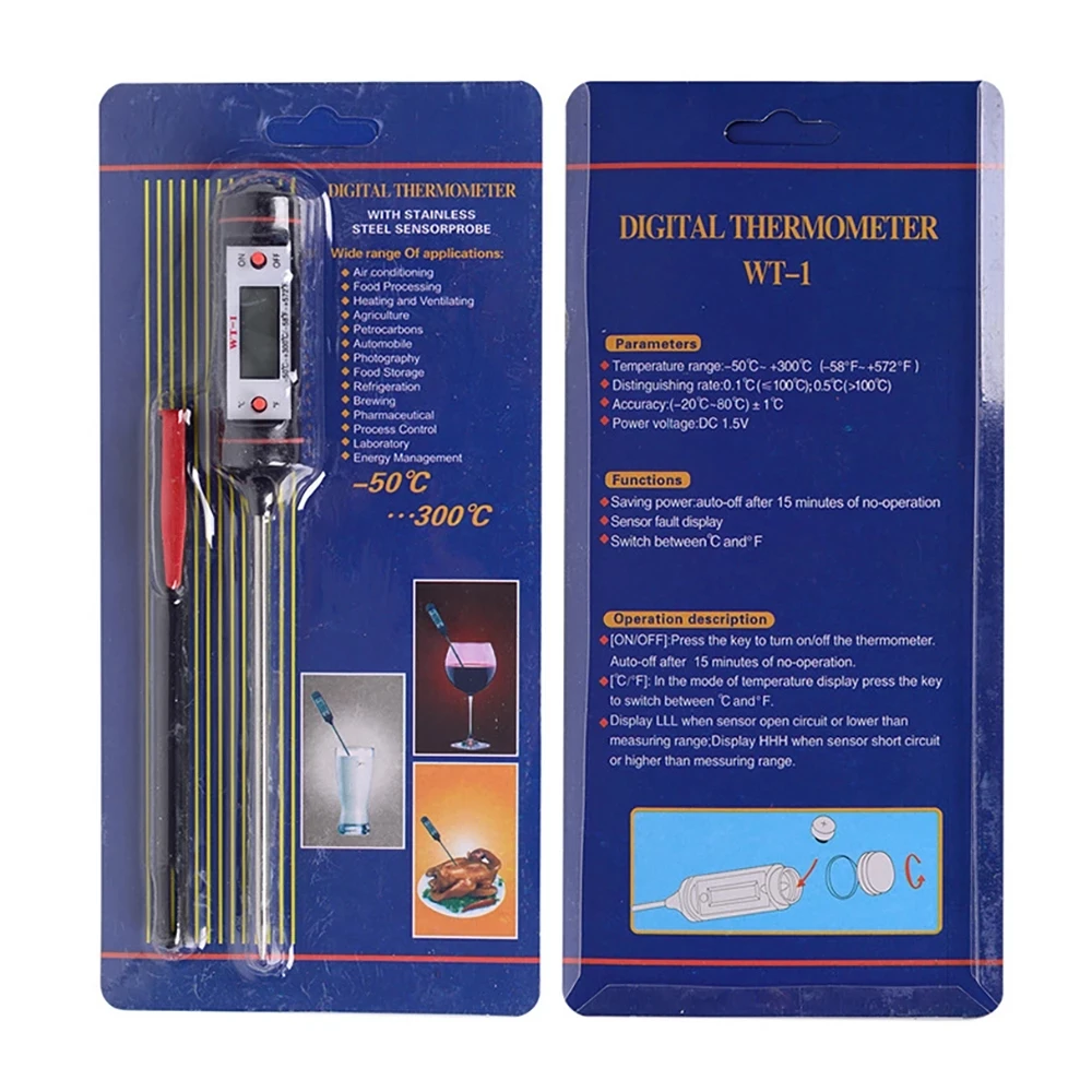 Digital Food Thermometer Kitchen For Meat BBQ Water Milk Oil Convenience Electronic Oven Cooking Temperature Probe Tools digital thermometer digital kitchen thermometer meat thermometer barbecue thermometer probe thermometer digital meat thermometer