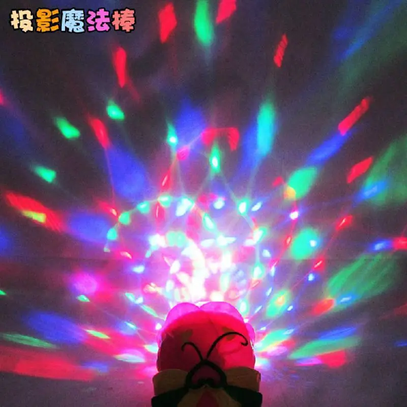

2016 New Style Shining Music Magic Wand Singing Projection Flash Rotating Magic Wand Stall Small Toys
