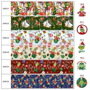 

Christmas Cartoon Grosgrain/Satin Ribbon 5 Yards 25mm/38mm/50mm/75mm for DIY Crafts Handmade Accessories 200832
