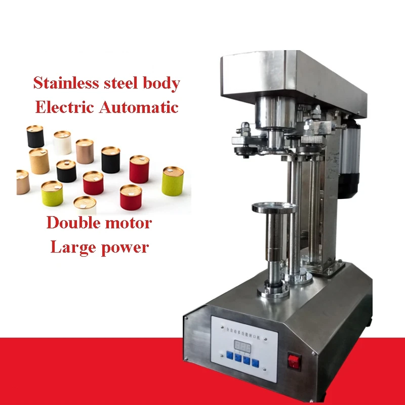 

Microcomputer Canned food beer plastic Seamer Tinplate can sealing machine ring-pull can circular capsuling capping machine
