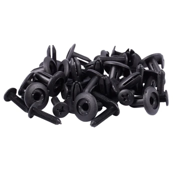 

20 Pcs Plastic Rivet Fastener Bumper Fender Retainer Push Clip 6mm