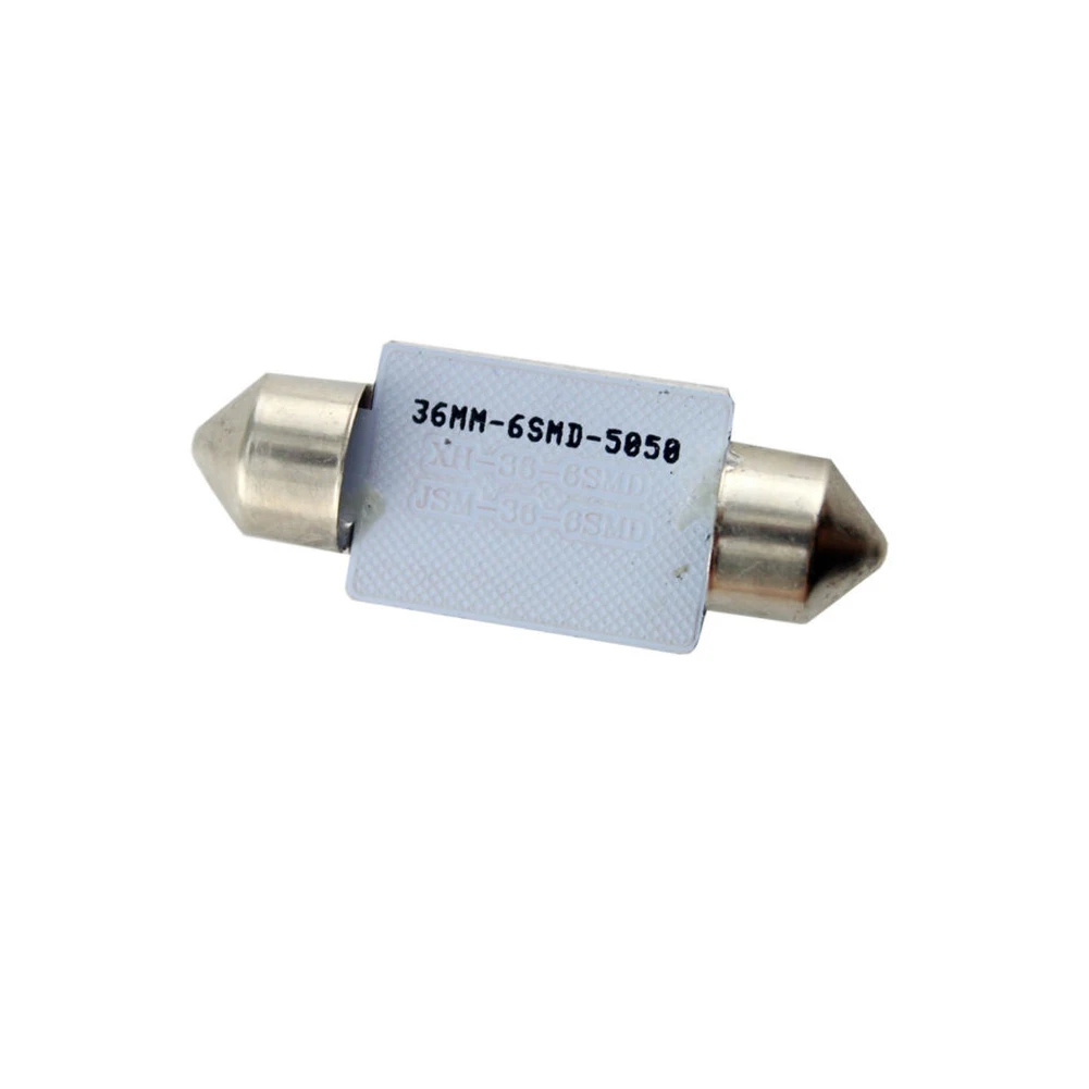 Длительный срок службы-обычно длится 50000 часов 2 X Белый 36 мм 5050 6SMD фестон Купол Карта Интерьер светодиодный светильник лампы C5W 6411 6418
