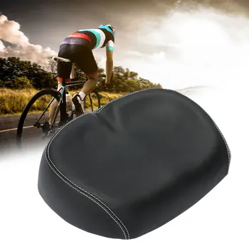 

Wide Large Seat Cycling Cushion Shock Absorb Ergonomic Elastic Replacement Bicycle Saddle Double Layer Easy Install Sports