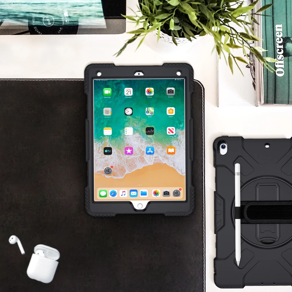Чехол для iPad Pro 10,5 дюймов силиконовый чехол с карандашом и ремешком для iPad Air 3 Защита планшета JGX07