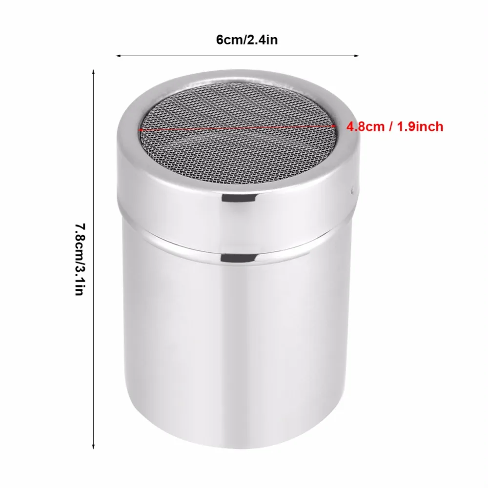 Шейкер для кофе и шоколада, какао мука, сахарная пудра, сито для кофе, крышка из нержавеющей стали, шейкер, инструменты для приготовления пищи, аксессуары для кофе