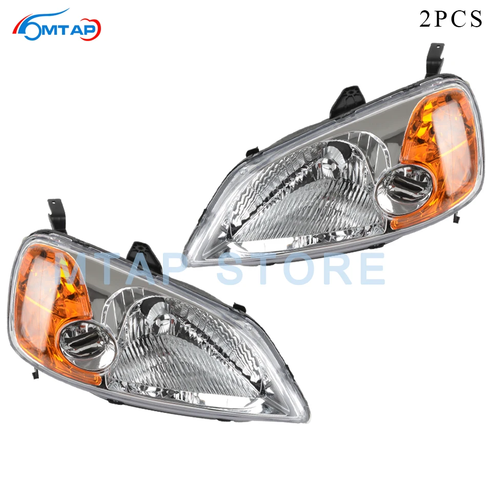 2 шт. MTAP бампер передний головной светильник sub assy для Honda Civic 2001 2002 2003 ES5 ES8