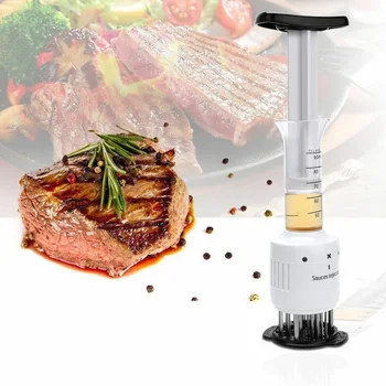 

Professional Steak Meat Injector Multi Function Tenderizer Needle BBQ Flavor Marinade Sauces Syringe Kitchen Gadgets Meat Tools