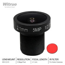 HD CCTV объектив 5 Мп 2,1 мм M12* 0,5 крепление 1/2. 5 F2.0 150 градусов с ИК-фильтром для экшн-камеры