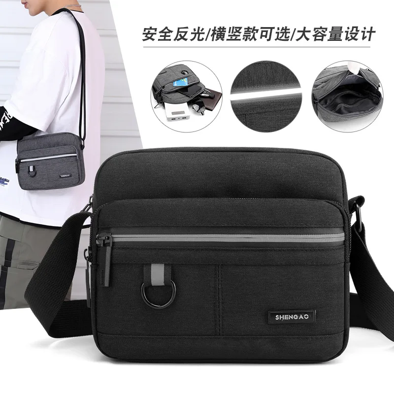 

Shoulder Bag Men Business Business Trip Travel Outdoor Sports Shoulder Bag Nylon Waterproof High Quality zhan ye bao
