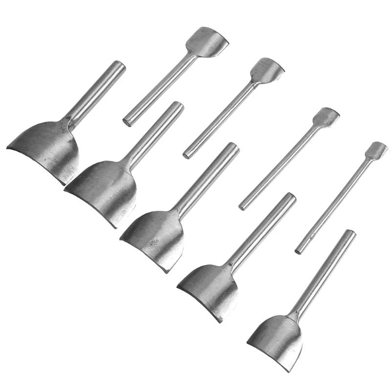 

9Pcs Leather Tools Craft Half-Round Punch Tools For Belt Leather Cutter Diy Belt Wallet Trimming Tool 10-50 Mm