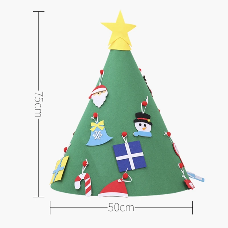 Creative Felt Christmas Tree for Kids 3.2Ft Diy Christmas Tree with Toddlers 18Pcs Ornaments for Children Xmas Gifts Hanging Hom