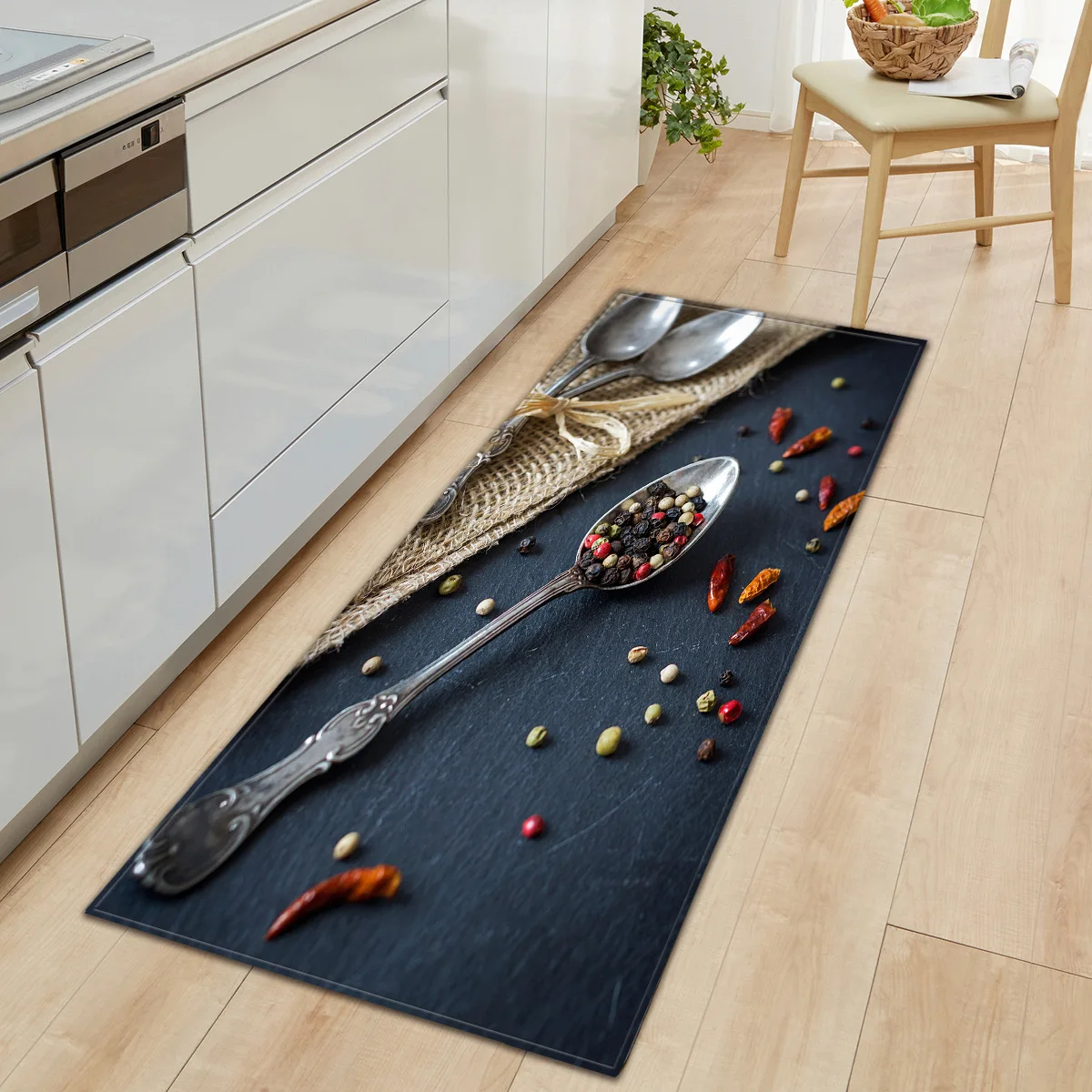 Rectangular Kitchen Anti-Slip Door Mat, Unique Home Decor