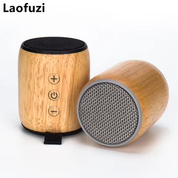

Wooden Bluetooth Speaker Portable 3W Rechargeable Outdoor Small Retro Wireless Loudspeaker Subwoofer Bass Soundbox Music Speaker