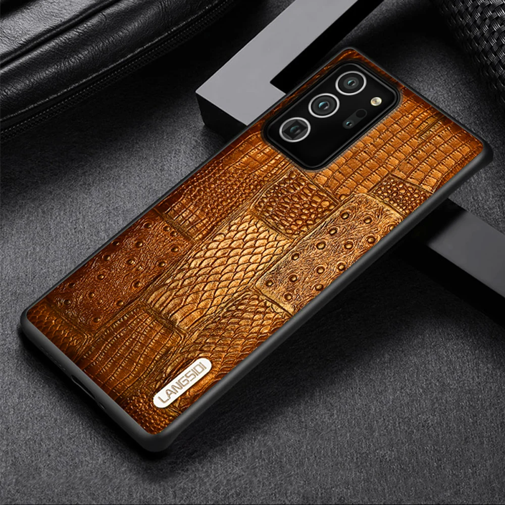 Genuine Leather Retro Splice Case For Samsung Galaxy Note 20 Ultra Note 10 9 A32 A72 A52 A71 A51 S10 S8 S9 S20 S21 Plus S20 FE