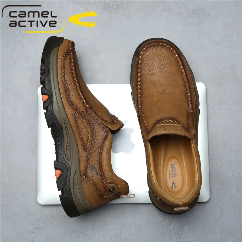 Camel Active mocasines de piel auténtica para zapatos informales cómodos suaves, a la moda, para primavera otoño|Zapatos de hombre| - AliExpress