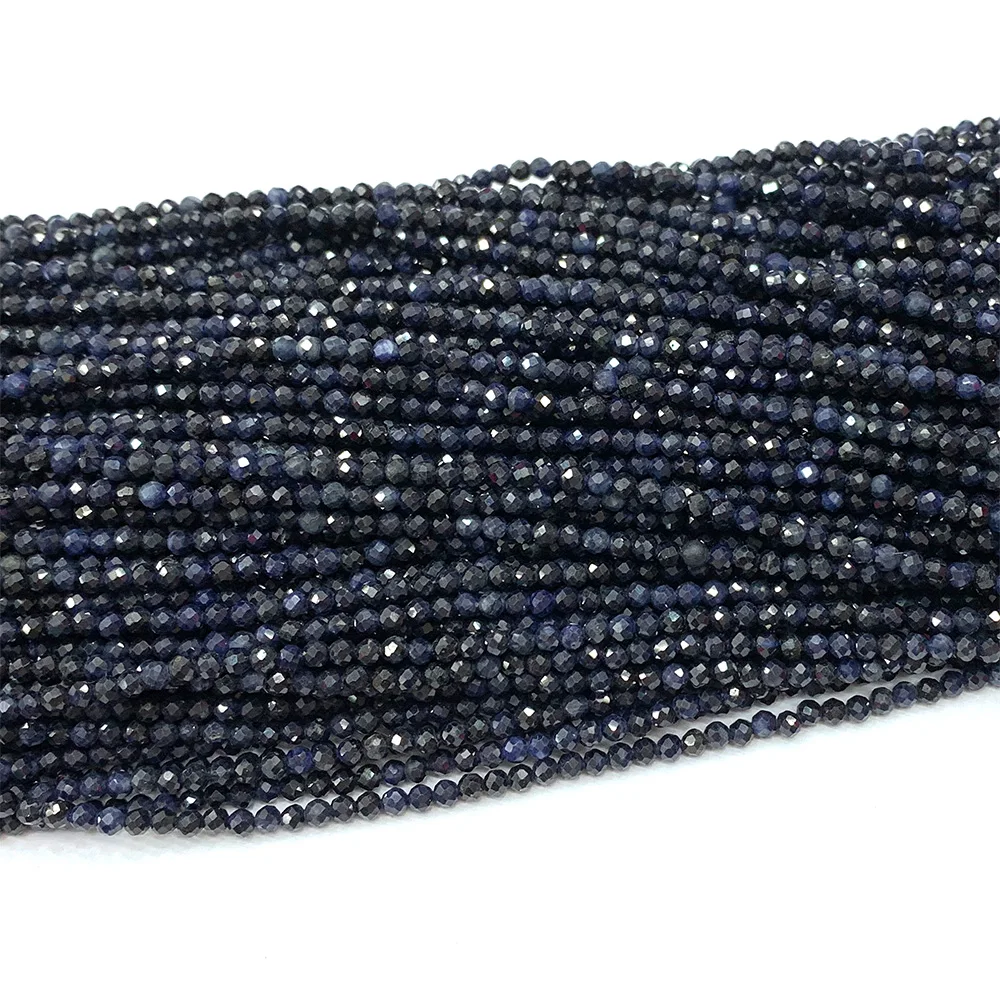 Veemake Blue Sapphire Faceted Small Round 06725 3