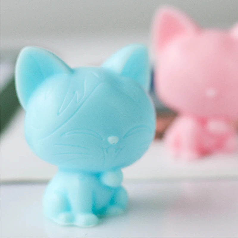 Silicone Mold 3D Cat Shaped Handmade Chocolate Soap Mold Cartoon Cat Animal Candle Silicone Molds Resin Clay Soap