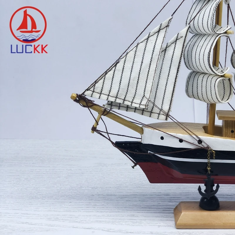 LUCKK 24 см Моделирование деревянная модель корабля средиземноморская домашняя внутренняя отделка деревянные ремесла комнаты ручной работы парусная лодка фигурки