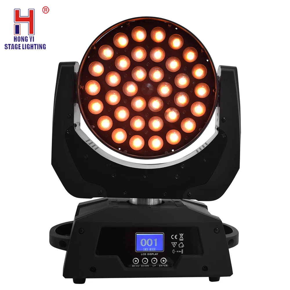 

Disco Light Moving Head 36x18W Wash Zoom Effect Lighting DMX512 RGBWA+UV 6in1 Led Dj Stage Party Lights
