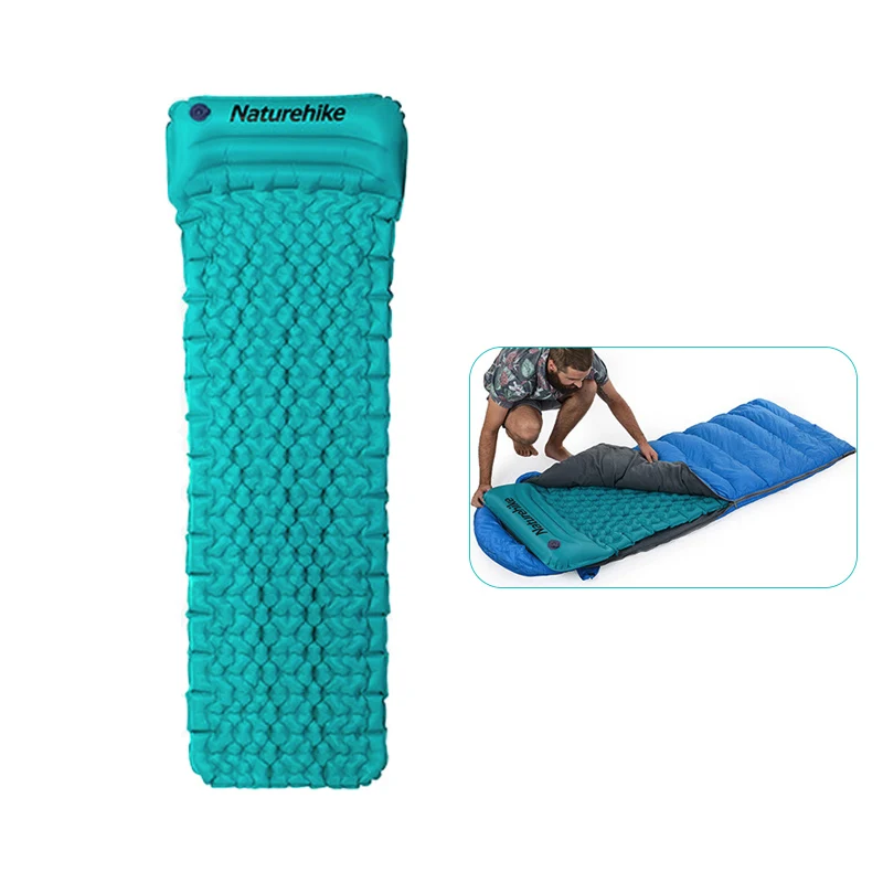 

Inflating Sleeping Pad Outdoor Hiking Camping Mat Lightweight Camp Air Mattress with Pillow