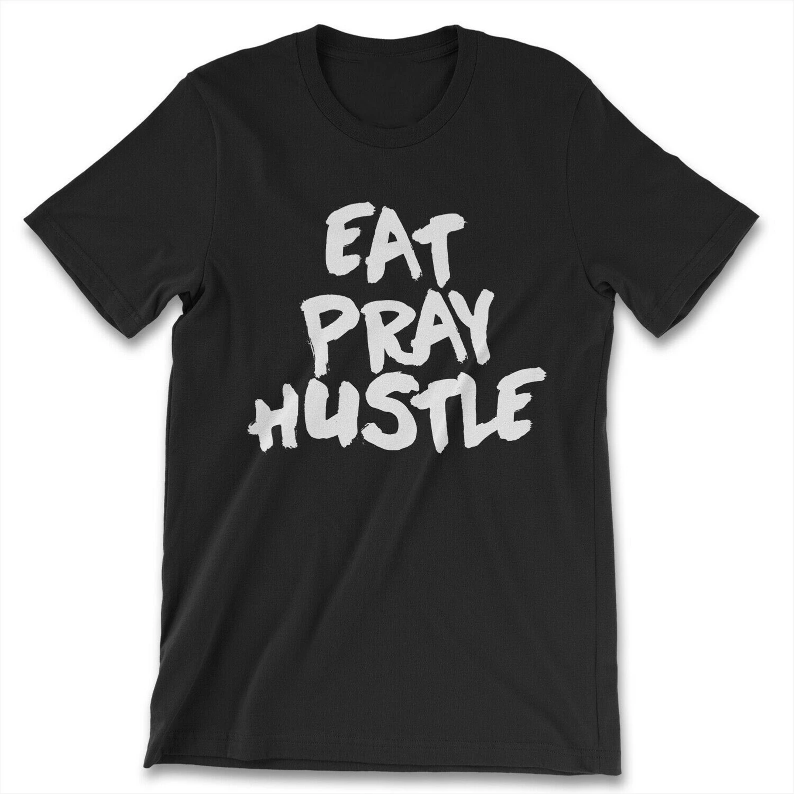 Eat Pray Hustle новые мужские Юмористические цитаты впечатляющий подарок Топы футболка