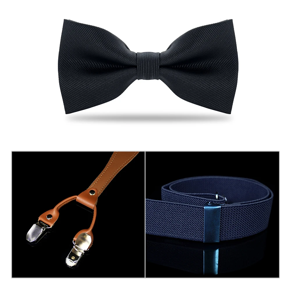 Bretelle Uomo Con Fiocco Set – Elastiche A Y Per Matrimonio Ed Eventi Formali - 5