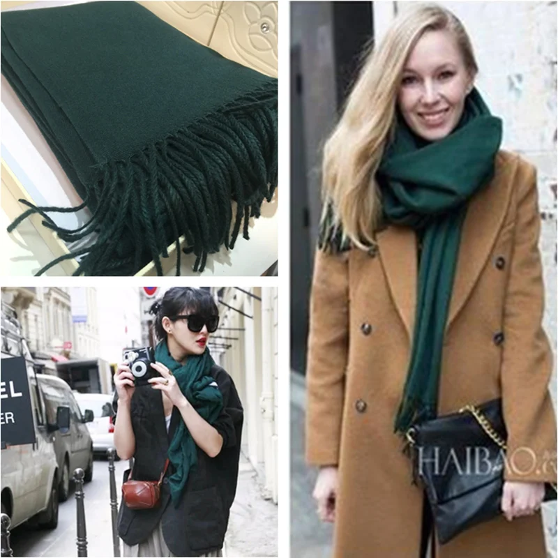 

2019 New Hot Sale Solider Oversize Scarf Unisex Thick Warm Winter Scarves Blanket Wrap Cashmere Scarf Shawl Pashmina 24 color
