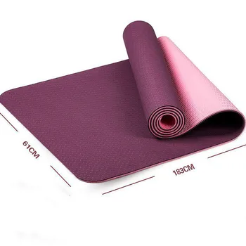 

183*61cm 6MM TPE Yoga Mat Exercise Pad Thick Non-slip Folding Gym Fitness Mat Pilates Supplies Non-skid Floor Play Mat