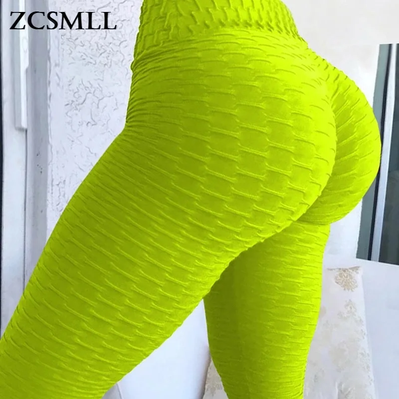 Solid High Waist Fitness Leggings Women Sportswear Leggins Mujer Elastic Workout Push Up Jeggings Feminina | Женская одежда