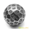 Bescon Solid Metal 100 Sided Dice, Game Dice D100,Giant Polyhedral Metal 100 Sides Dice 50MM in Diameter (1.97in),Ancient Silver 4