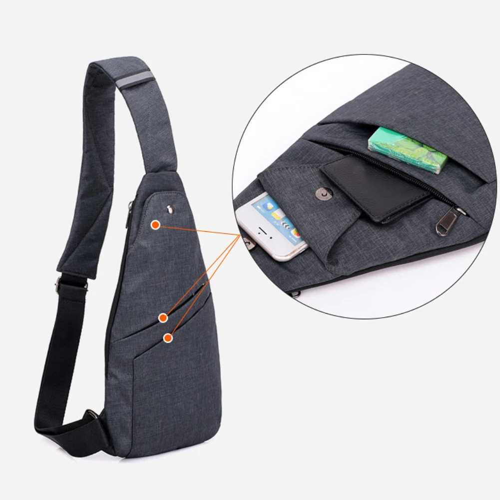 Thin Light Men Canvas Casual Bag for Belt Hip Pack Anti-theft Travel Outdoor Shoulder Chest Crossbody Bag Messager Bag For Mens