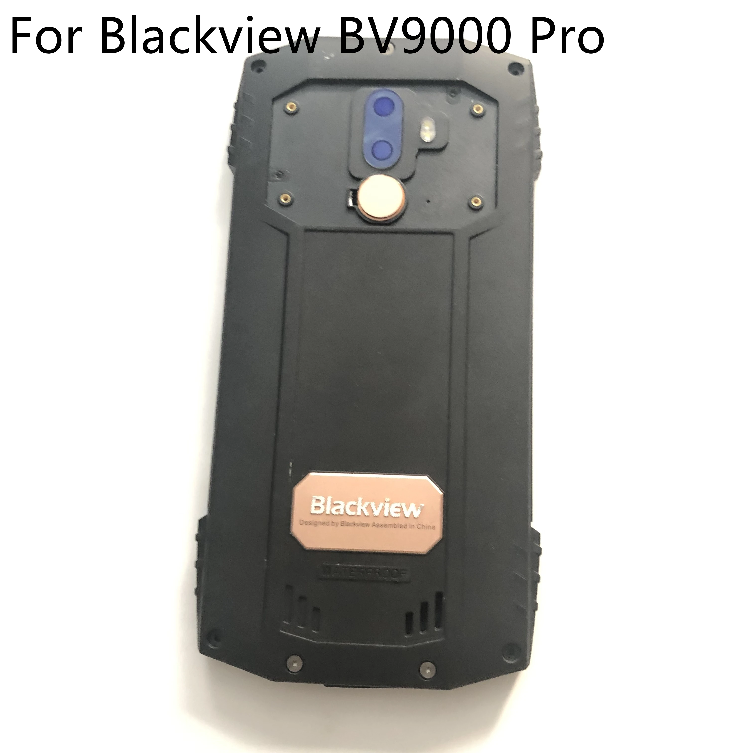 

Original Used Battery Case Cover Back Shell + Camera Glass Lens + HOME Main Button For Blackview BV9000 Pro Smartphone