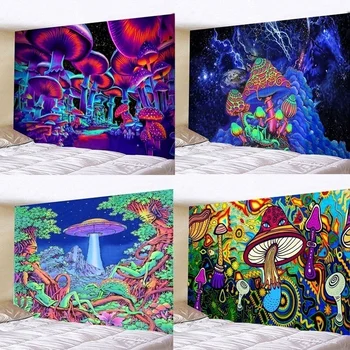 

3d Print Trippy Mushroom Tapestry Hippie Colorful Art Wall Hanging Tapestries (150*100CM/150*130cm/200*150cm)