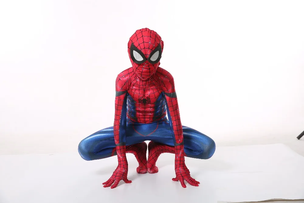 Детские MCU паук произведение искусства костюм спайдермена, на Хэллоуин Косплэй комбинезон супергероя "Человек-паук" Fancy "Человек-паук" костюм-комбинезон