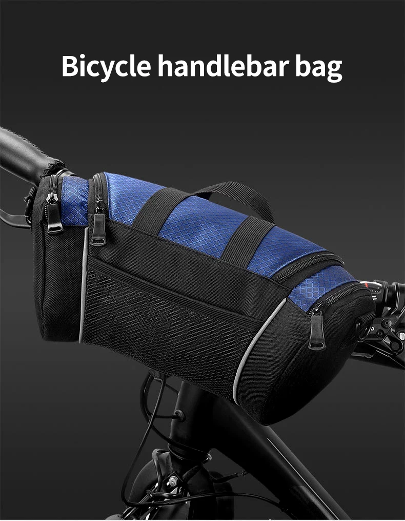 5L Outdoor Sports Cycling Bicycle Handlebar Bag Portable Bicycle Front Tube Bag Panniers Shoulder Bag Bike Accessories XA91Q
