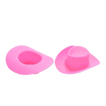 

2 Pcs cute Pink Princess Hats for Barbie Doll Mini Cowboy Hats Kids Christmas Gift