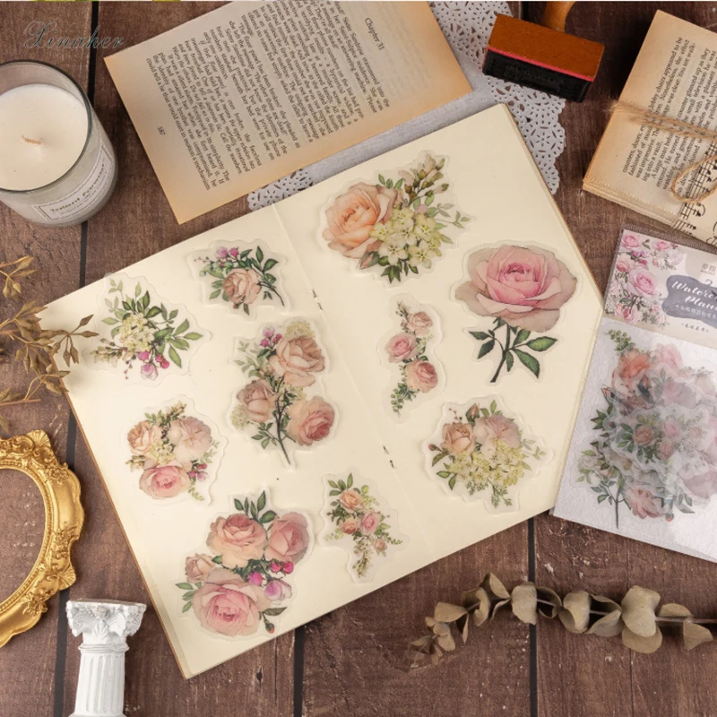 XINAHER 20pcs/bag Vintage Garden plants washi paper sticker decoration stickers DIY diary scrapbooking label | Дом и сад