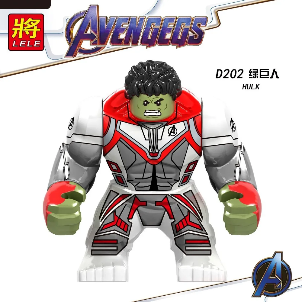 

Hulk Avengers Marvel Big FigureS Spiderman Valkyria Battle Horse Iron Man Infinity Gauntlet Stones Black Panther Building Blocks