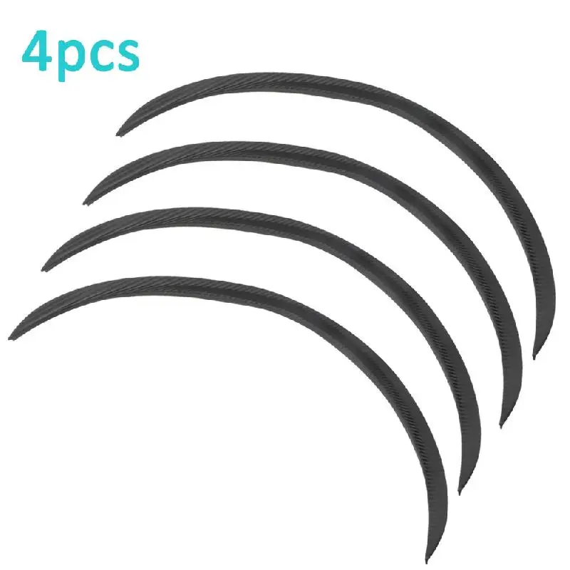 4pcs universal Car Carbon fiver soft rubber Wheel Eyebrow trims Round arc decorative strip fender 4pcs universal Car Carbon fiver soft rubber Wheel Eyebrow trims Round arc decorative strip fender