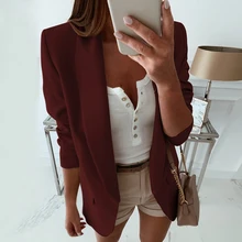 ^#Cheap 2019 New Women Blazer Jacket Suit Jacket Autumn Solid Lapel Slim Fit Tops Ladies Business Office Coat Plus Size Outerwear ^#Cheap 2019 New Women Blazer Jacket Suit Jacket Autumn Solid Lapel Slim Fit Tops Ladies Business Office Coat Plus Size Outerwear