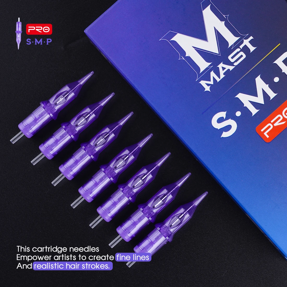 SMP & PMU Mast PRO-cartucho de agujas de maquillaje permanente para tatuaje, delineador redondo, suministros para pluma de tatuaje, 0,18mm/0,20mm/0,25mm 1RL 3RL