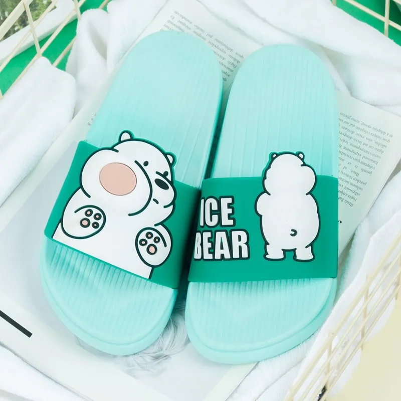 

Family of Three Couples Women's Summer Indoor Anti-slip Bath Slipper Cute Cartoon Sweet GIRL'S Cool Couples South Korea