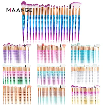 

20Pcs Foundation Powder Blush Diamond Makeup Brush Set Blending Eye Shadow Lip Cosmetic Make Up Beauty Brush Pincel Maquiagem