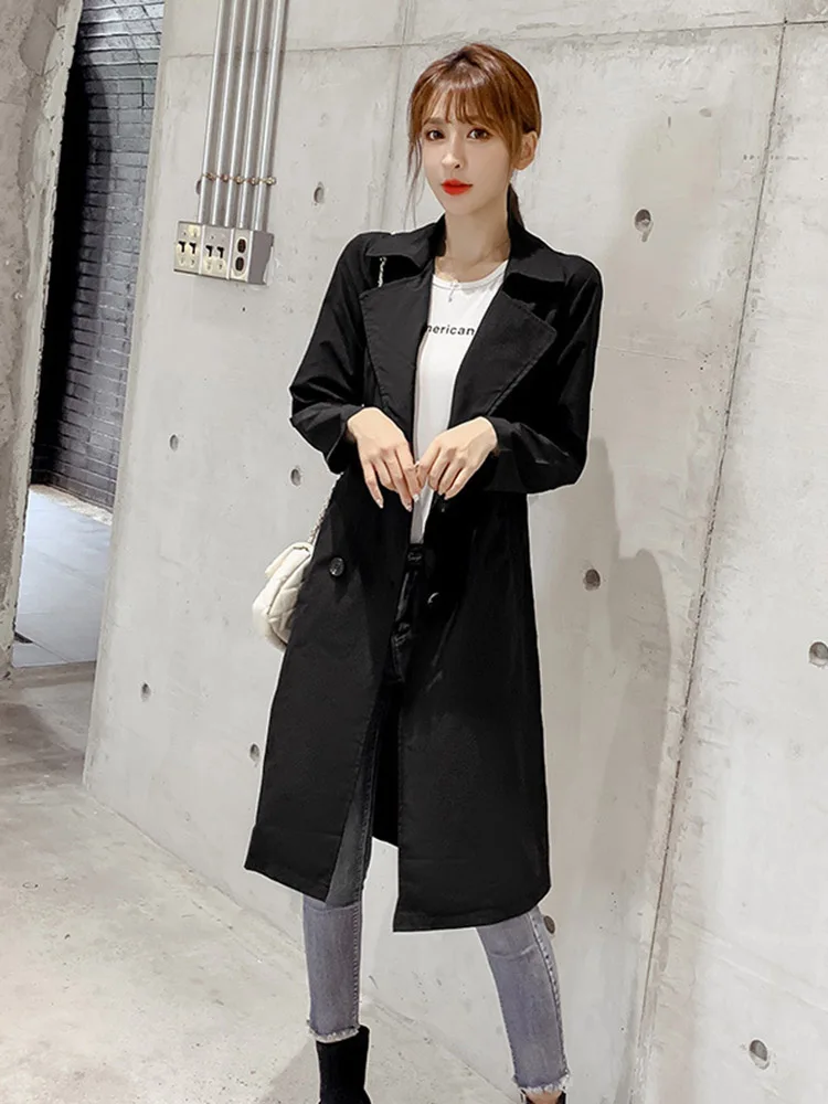 

Womens Clothing Long Trench Coat Thin British Style Girl Birthday Present Designer Leisure