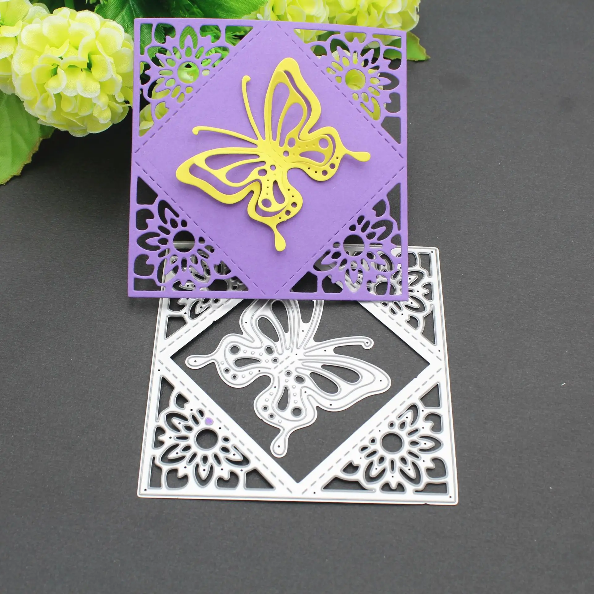 

Butterfly Flower Frame Metal Cutting Dies for Scrapbooking 2019 Craft DIY Album Embossing Folder Stencils Maker Photo Template