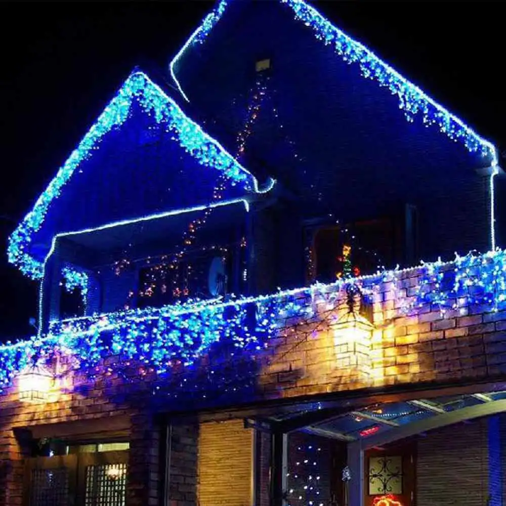 Мерцающий СВЕТОДИОДНЫЙ светильник в виде сосульки Рождественский гирлянда