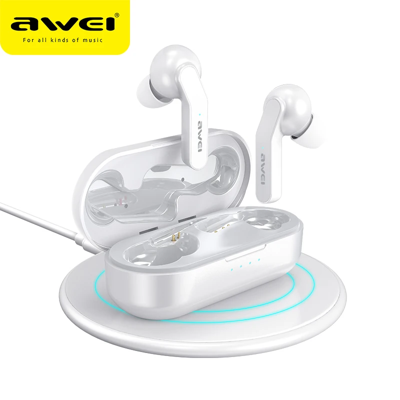 Pаспродажа Awei T10C TWS V5.0 сенсорное управление мини беспроводные Bluetooth наушники HD стерео звук шумоподавление Беспроводная зарядка для игр