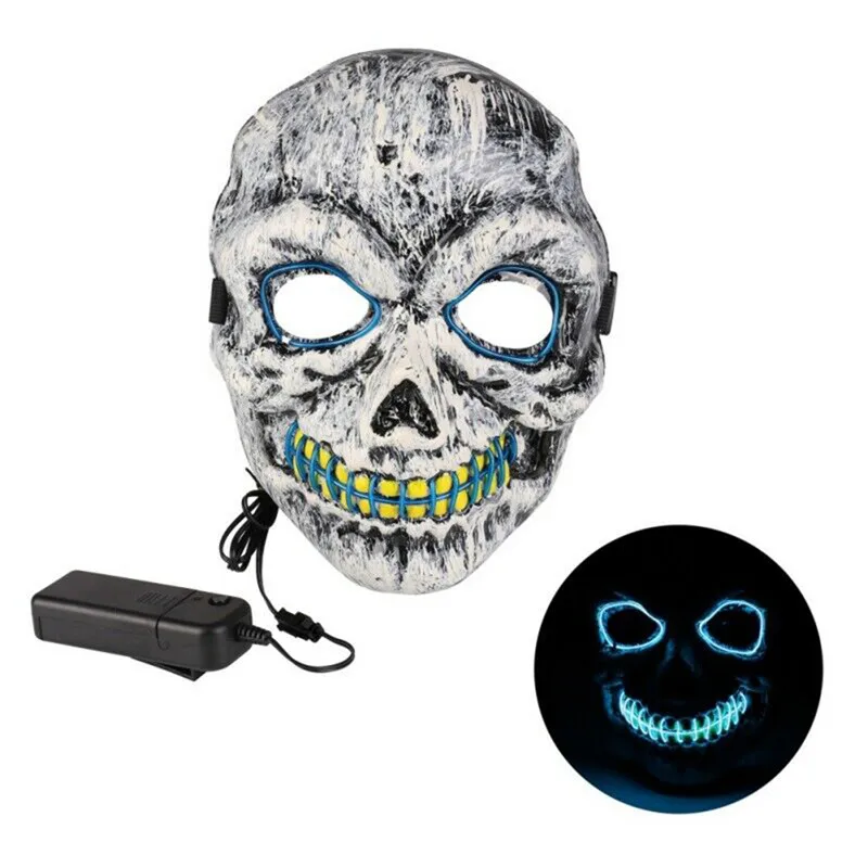 

2019 Halloween LED Light Up Mask Cosplay Scary Masks Sugar Skull Mask