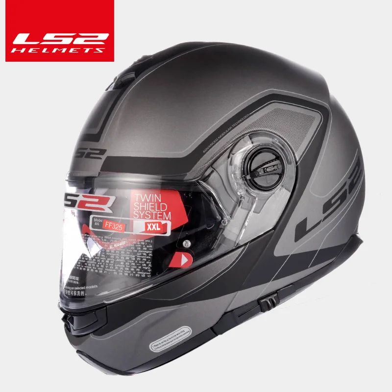 LS2 FF325 стробоскоп флип мотоциклетный шлем двойной объектив козырек Capacete Cascos Moto Casques